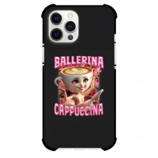 Italian Brainrot Phone Ballerina Cappucina Case For iPhone Samsung Galaxy Pixel OnePlus Vivo Xiaomi Asus Sony Motorola Nokia - Ballerina Cappucina Pink Floral Sticker On Black Sticker