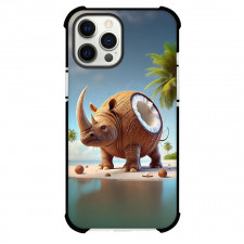 Italian Brainrot Cocosino Rhino Phone Case For iPhone Samsung Galaxy Pixel OnePlus Vivo Xiaomi Asus Sony Motorola Nokia - Cocosino Rhino Standing On Beach Poster