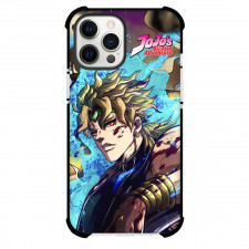 JoJo's Bizarre Adventure Dio Brando Phone Case For iPhone Samsung Galaxy Pixel OnePlus Vivo Xiaomi Asus Sony Motorola Nokia - Dio Brando Side Portrait On Blue Fire Background