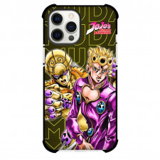 JoJo's Bizarre Adventure Giorno Giovanna Gold Experience Phone Case For iPhone Samsung Galaxy Pixel OnePlus Vivo Xiaomi Asus Sony Motorola Nokia - Giorno Giovanna Gold Experience Portrait On Words Background
