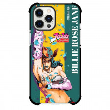JoJo's Bizarre Adventure Billie Rose Jane Phone Case For iPhone Samsung Galaxy Pixel OnePlus Vivo Xiaomi Asus Sony Motorola Nokia - Billie Rose Jane Portrait On Green Yellow Background