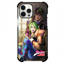 JoJo's Bizarre Adventure Jotaro Kujo Jolyne Cujoh Phone Case For iPhone Samsung Galaxy Pixel OnePlus Vivo Xiaomi Asus Sony Motorola Nokia - Jotaro Kujo Jolyne Cujoh Hug On Prison Background