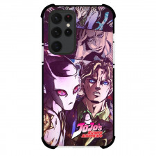 JoJo's Bizarre Adventure Yoshikage Kira Killer Queen Phone Case For iPhone Samsung Galaxy Pixel OnePlus Vivo Xiaomi Asus Sony Motorola Nokia - Yoshikage Kira Killer Queen Portrait On Comic Background