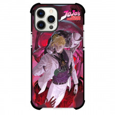 JoJo's Bizarre Adventure Yoshikage Kira Killer Queen Phone Case For iPhone Samsung Galaxy Pixel OnePlus Vivo Xiaomi Asus Sony Motorola Nokia - Yoshikage Kira Killer Queen Portrait On Red Background