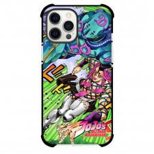 JoJo's Bizarre Adventure Narciso Anasui Diver Down Phone Case For iPhone Samsung Galaxy Pixel OnePlus Vivo Xiaomi Asus Sony Motorola Nokia - Narciso Anasui Diver Down Running On Green Background