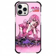 JoJo's Bizarre Adventure Yasuho Hirose Phone Case For iPhone Samsung Galaxy Pixel OnePlus Vivo Xiaomi Asus Sony Motorola Nokia - Yasuho Hirose Portrait On Pink Background