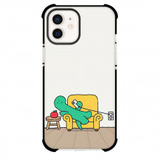 Joguman Brachio Phone Case For iPhone Samsung Galaxy Pixel OnePlus Vivo Xiaomi Asus Sony Motorola Nokia - Brachio Lying On Sofa And Holding Phone Illustration Art Poster
