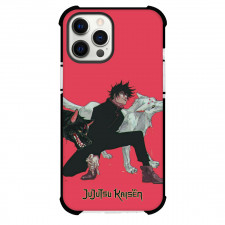 Jujutsu Kaisen Megumi Fushiguro Phone Case For iPhone Samsung Galaxy Pixel OnePlus Vivo Xiaomi Asus Sony Motorola Nokia - Megumi Fushiguro Divine Dogs On Pink Background