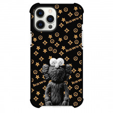 Kaws Phone Case For iPhone Samsung Galaxy Pixel OnePlus Vivo Xiaomi Asus Sony Motorola Nokia - Black BFF Pattern Art Background
