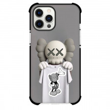 Kaws Phone Case For iPhone Samsung Galaxy Pixel OnePlus Vivo Xiaomi Asus Sony Motorola Nokia - Holding Shirt Gray Background