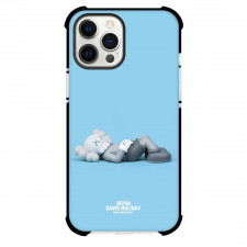 Kaws Phone Case For iPhone Samsung Galaxy Pixel OnePlus Vivo Xiaomi Asus Sony Motorola Nokia - Lying Down Blue Background