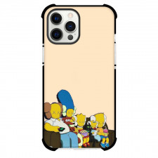 Kaws Phone Case For iPhone Samsung Galaxy Pixel OnePlus Vivo Xiaomi Asus Sony Motorola Nokia - Simpsons Characters Sitting On Couch