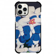 Kaws Phone Case For iPhone Samsung Galaxy Pixel OnePlus Vivo Xiaomi Asus Sony Motorola Nokia - Smurfs Side Portrait Black Background