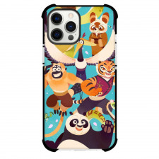 Kung Fu Panda Phone Case For iPhone Samsung Galaxy Pixel OnePlus Vivo Xiaomi Asus Sony Motorola Nokia - Kung Fu Panda Character On Cyan Background