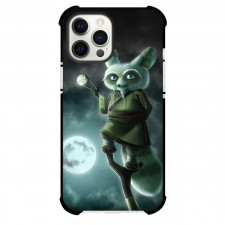 Kung Fu Panda Master Shifu Phone Case For iPhone Samsung Galaxy Pixel OnePlus Vivo Xiaomi Asus Sony Motorola Nokia - Master Shifu Standing On Standing On A Stick Moon Light Background
