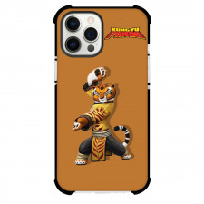 Kung Fu Panda Tigress Phone Case For iPhone Samsung Galaxy Pixel OnePlus Vivo Xiaomi Asus Sony Motorola Nokia - Tigress Signature Posture On Brown Background