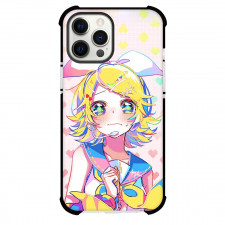 Kagamine Rin & Len Phone Case For iPhone Samsung Galaxy Pixel OnePlus Vivo Xiaomi Asus Sony Motorola Nokia - Kagamine Rin & Len Kagamine Rin Portrait Pink Background