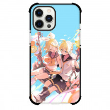Kagamine Rin & Len Phone Case For iPhone Samsung Galaxy Pixel OnePlus Vivo Xiaomi Asus Sony Motorola Nokia - Kagamine Rin & Len Swinging Portrait Sky Background