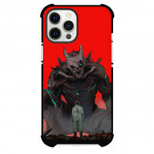 Kaiju No.8 For iPhone Samsung Galaxy Pixel OnePlus Vivo Xiaomi Asus Sony Motorola Nokia - Kaiju No.8 Sitting Red Background