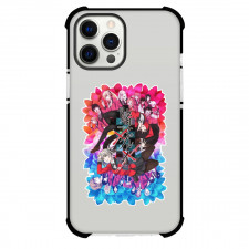 Kakegurui Phone Case For iPhone Samsung Galaxy Pixel OnePlus Vivo Xiaomi Asus Sony Motorola Nokia - Characters Pink and Blue Petals Background