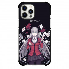 Kakegurui Ririka Momobami Phone Case For iPhone Samsung Galaxy Pixel OnePlus Vivo Xiaomi Asus Sony Motorola Nokia - Ririka Momobami Floating Cards Black Background