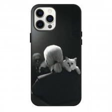 Karl Lagerfeld Phone Case For iPhone Samsung Galaxy Pixel OnePlus Vivo Xiaomi Asus Sony Motorola Nokia - Back Cat Grayscale Portrait