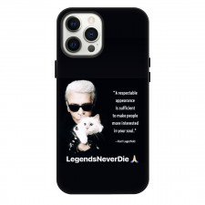 Karl Lagerfeld Phone Case For iPhone Samsung Galaxy Pixel OnePlus Vivo Xiaomi Asus Sony Motorola Nokia - Legends Never Die Quote Poster