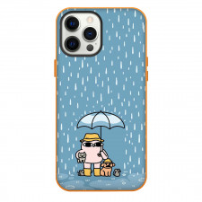 Ketnipz Phone Case For iPhone Samsung Galaxy Pixel OnePlus Vivo Xiaomi Asus Sony Motorola Nokia - Ketnipz Holding Umbrella Under Rain Illustration Art Poster