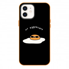 Ketnipz Phone Case For iPhone Samsung Galaxy Pixel OnePlus Vivo Xiaomi Asus Sony Motorola Nokia - Ketnipz Ur Eggcelent Minimalist Art On Black Background