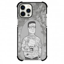 King of the Hill Phone Case For iPhone Samsung Galaxy Pixel OnePlus Vivo Xiaomi Asus Sony Motorola Nokia - Hank Hill Grayscale Drawing With Tattoo Poster