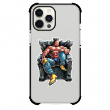 Kinikuman Phone Case For iPhone Samsung Galaxy Pixel OnePlus Vivo Xiaomi Asus Sony Motorola Nokia - Kinikuman Sitting On Throne Illustration Art Sticker