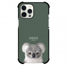Coco Koala Phone Case For iPhone Samsung Galaxy Pixel OnePlus Vivo Xiaomi Asus Sony Motorola Nokia - Coco Koala Portrait On Green Background