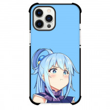 KonoSuba Aqua Case For iPhone Samsung Galaxy Pixel OnePlus Vivo Xiaomi Asus Sony Motorola Nokia - Aqua Side Portrait Blue Background