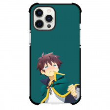 KonoSuba Kazuma Sato Case For iPhone Samsung Galaxy Pixel OnePlus Vivo Xiaomi Asus Sony Motorola Nokia - Kazuma Sato Minimalist Blue Green Background