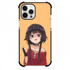 KonoSuba Megumin Case For iPhone Samsung Galaxy Pixel OnePlus Vivo Xiaomi Asus Sony Motorola Nokia - Megumin Minimalist Orange Background