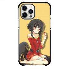 KonoSuba Megumin Case For iPhone Samsung Galaxy Pixel OnePlus Vivo Xiaomi Asus Sony Motorola Nokia - Megumin Red Minimalist Yellow Background