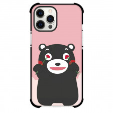Kumamon Phone Case For iPhone Samsung Galaxy Pixel OnePlus Vivo Xiaomi Asus Sony Motorola Nokia - Kumamon Mascot have Rose in both Hands on Pink Background