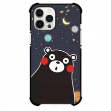 Kumamon Phone Case For iPhone Samsung Galaxy Pixel OnePlus Vivo Xiaomi Asus Sony Motorola Nokia - Kumamon Mascot Shocking Expression with Space Pattern Background