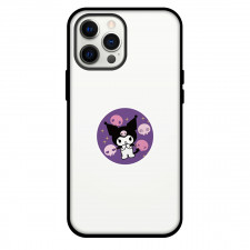 Sanrio Kuromi Phone Case For iPhone Samsung Galaxy Pixel OnePlus Vivo Xiaomi Asus Sony Motorola Nokia - Kuromi Round Purple Sticker