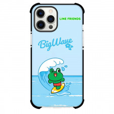 LINE Friends Leonard Phone Case For iPhone Samsung Galaxy Pixel OnePlus Vivo Xiaomi Asus Sony Motorola Nokia - Leonard Skating On Big Wave Poster