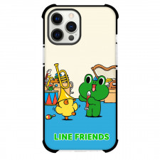 LINE Friends Leonard Phone Case For iPhone Samsung Galaxy Pixel OnePlus Vivo Xiaomi Asus Sony Motorola Nokia - Leonard Standing And Holding Flute
