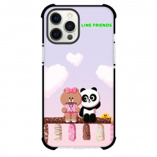 LINE Friends Pangyo Phone Case For iPhone Samsung Galaxy Pixel OnePlus Vivo Xiaomi Asus Sony Motorola Nokia - Pangyo Choco And Sally Sitting