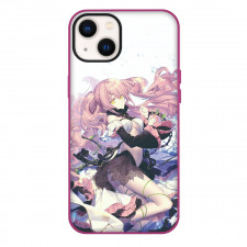 Our Last Crusade Or The Rise Of A New World Sisbell Lou Nebulis IX Phone Case For iPhone Samsung Galaxy Pixel OnePlus Vivo Xiaomi Asus Sony Motorola Nokia - Sisbell Lou Nebulis IX Pink Hair Illustration Art On White Background