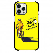 Le Tour De France Phone Case For iPhone Samsung Galaxy Pixel OnePlus Vivo Xiaomi Asus Sony Motorola Nokia - Le Tour De France 2026 Cyclist Illustration Art On Yellow Background
