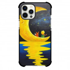 Little Prince Phone Case For iPhone Samsung Galaxy Pixel OnePlus Vivo Xiaomi Asus Sony Motorola Nokia - The Little Prince And Fox Sitting On The Moon Painting