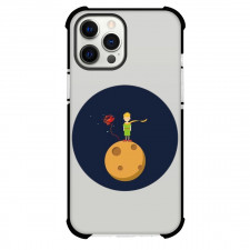 Little Prince Phone Case For iPhone Samsung Galaxy Pixel OnePlus Vivo Xiaomi Asus Sony Motorola Nokia - The Little Prince Standing On Moon Illustration Sticker