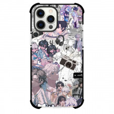 Link Click Phone Case For iPhone Samsung Galaxy Pixel OnePlus Vivo Xiaomi Asus Sony Motorola Nokia - Link Click Black and White Camera and Headphone Characters Collage