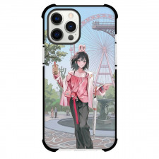 Link Click Qiao Ling Phone Case For iPhone Samsung Galaxy Pixel OnePlus Vivo Xiaomi Asus Sony Motorola Nokia - Qiao Ling Hold the Umbrella and Pink Purse Poster