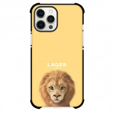 The Lion Phone Case For iPhone Samsung Galaxy Pixel OnePlus Vivo Xiaomi Asus Sony Motorola Nokia - Lager The Lion Portrait On Yellow Background
