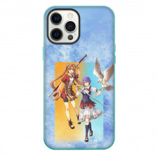 The Legend of Heroes Trails In The Sky Phone Case For iPhone Samsung Galaxy Pixel OnePlus Vivo Xiaomi Asus Sony Motorola Nokia - Estelle Bright And Joshua Bright Bird Blue Background